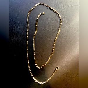 Yellow Gold Cable Chain Necklace